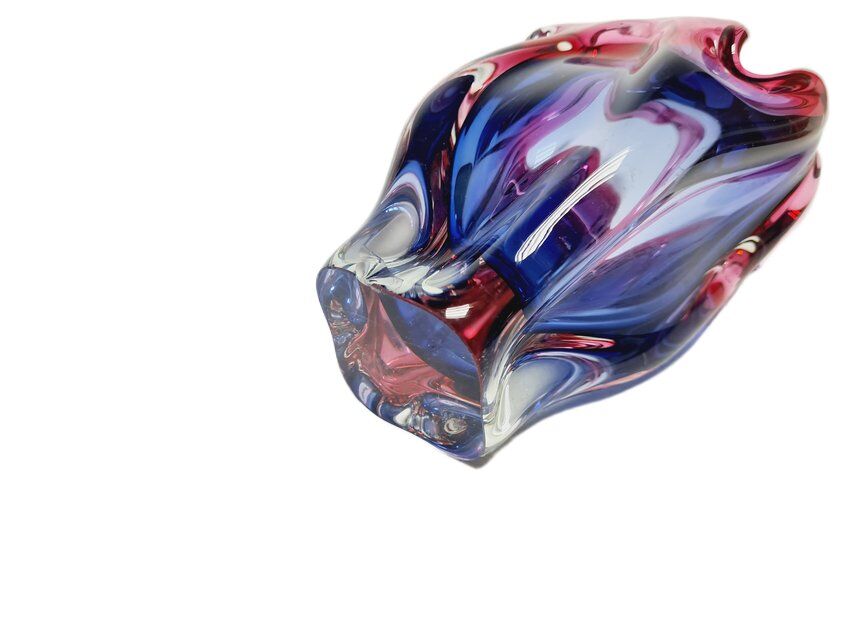 Vase by J. Hospodka for Chribska Glassworks, Former Czechoslovakia, 1960s