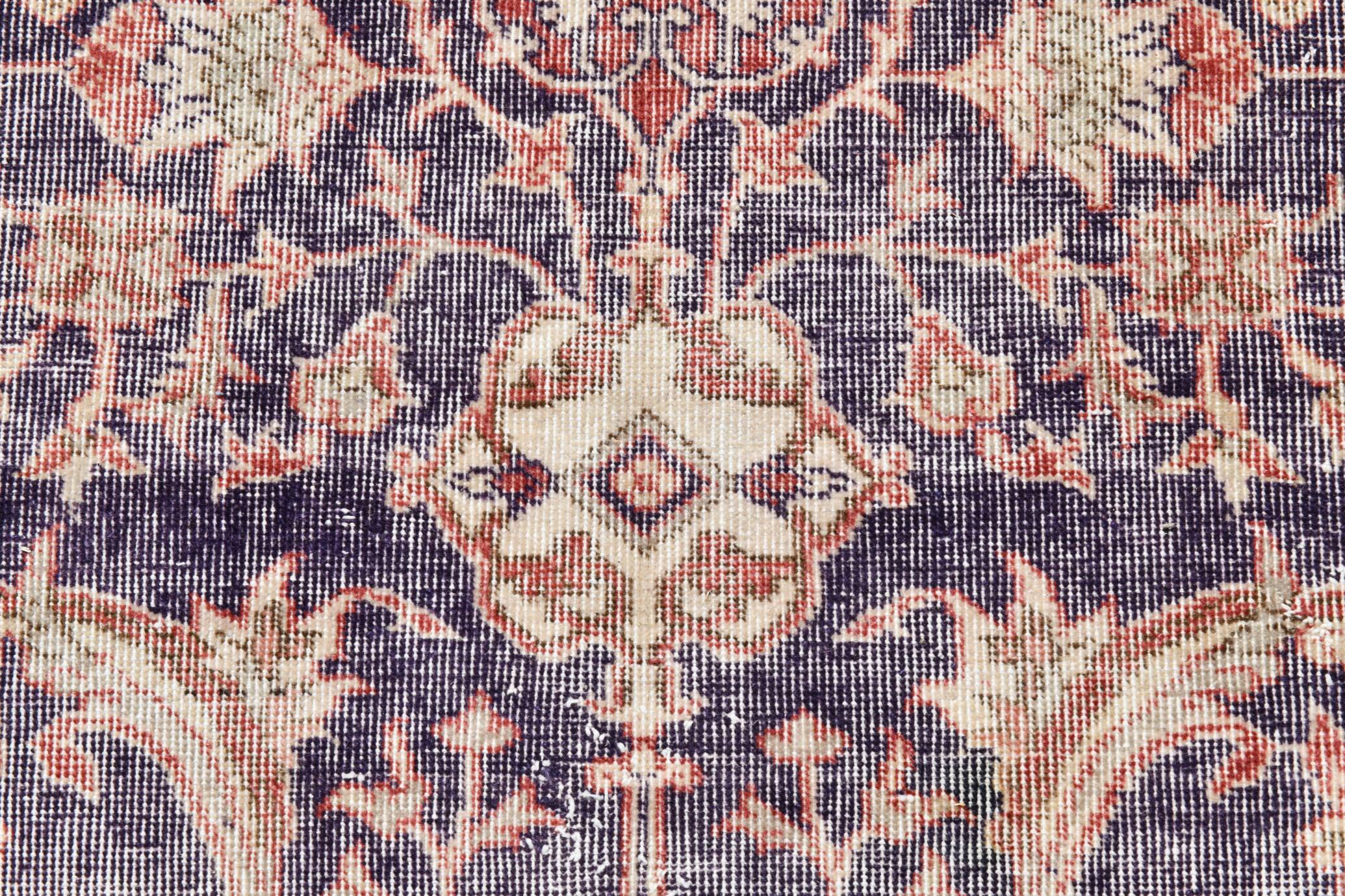 Navy Blue Orientel Style Vintage Persian Rug, 228x338 Cm