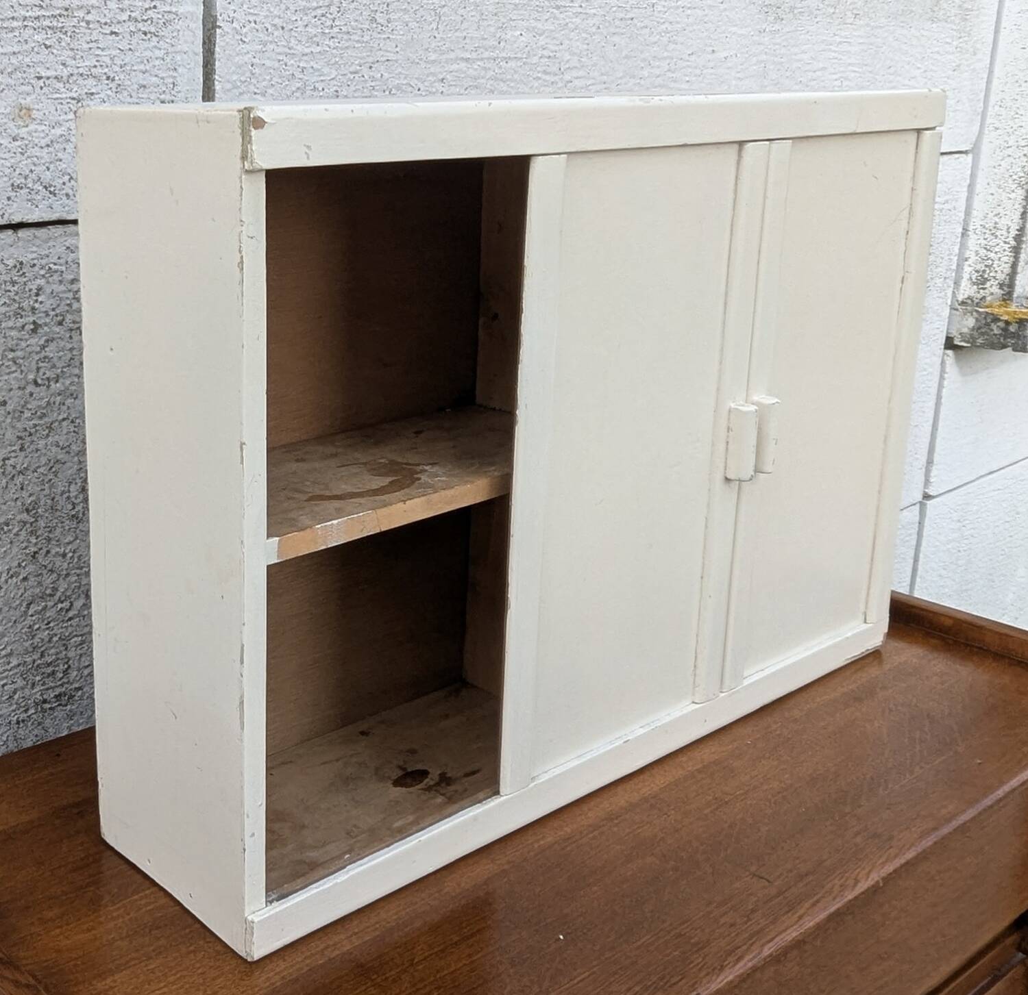 vintage wooden bathroom cabinet mirror