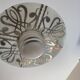 Art Deco pendant lamp in frosted glass and floral disc