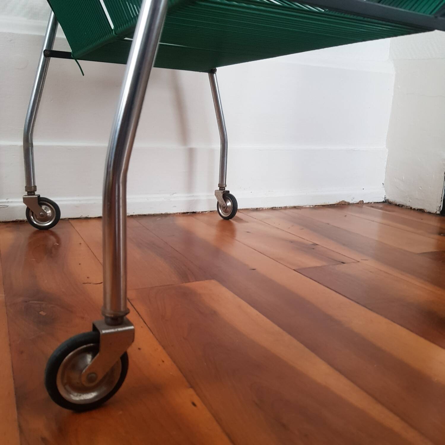1950s vinyl storage side table