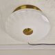 Large Mid-Century Italian Murano Swirl Glass Flush Mount, 1970s
