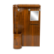 Italian Art Deco Walnut Entry Hall Stand with Integrated Umbrella Holder