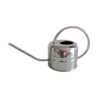 Chrome metal watering can/ vintage 60s-70s