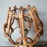 Rattan wall light