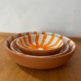 Set of handmade Moroccan ceramic deep dishes – Sole pattern
