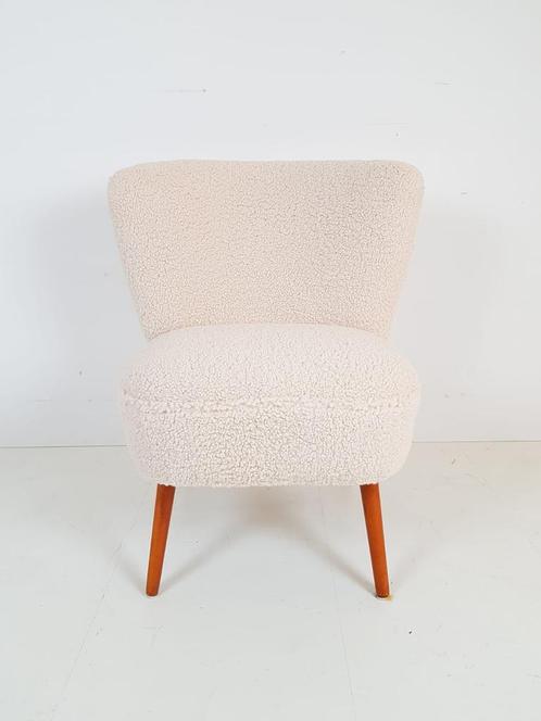 Cocktail chair club chair in teddy fabric