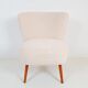 Cocktail chair club chair in teddy fabric