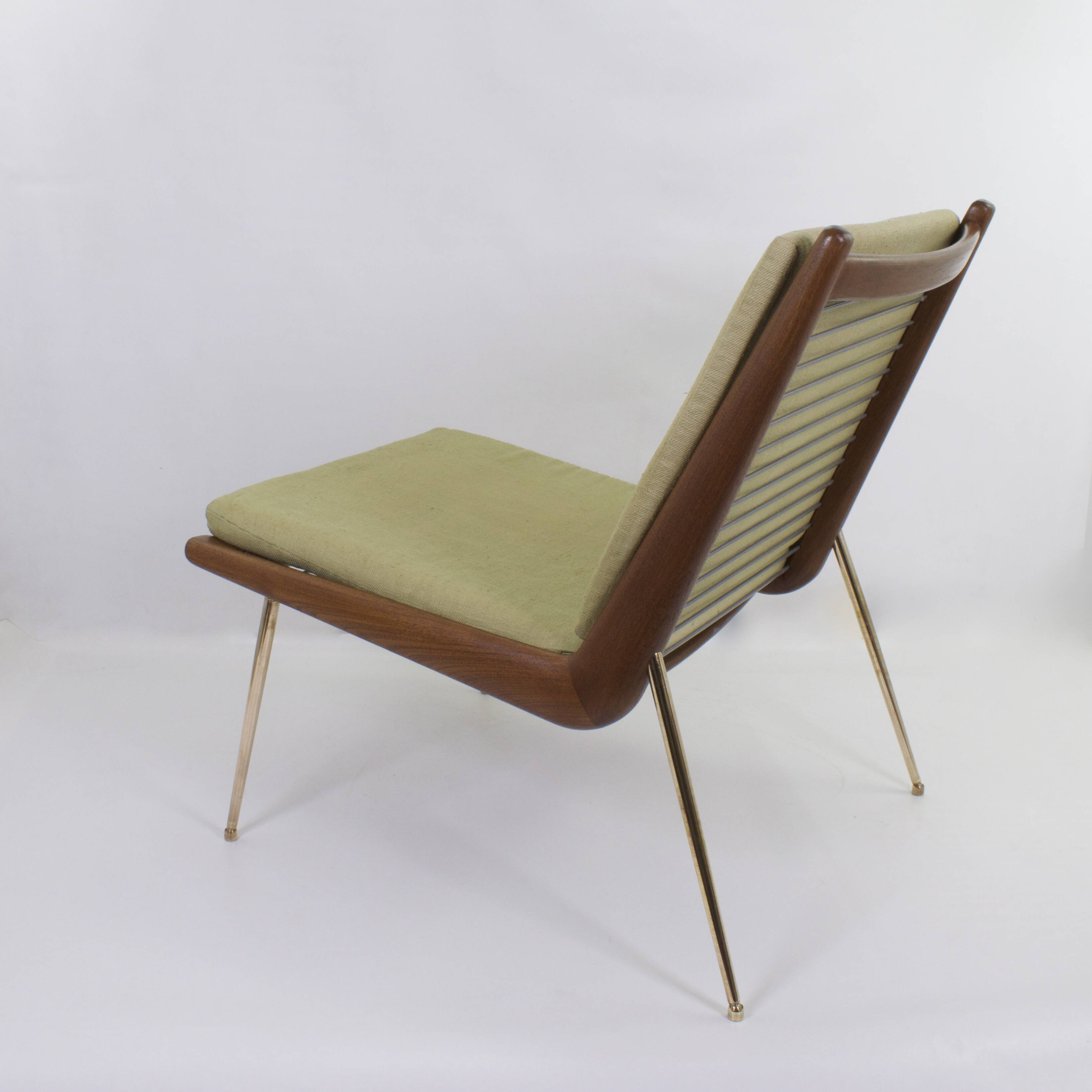 BOOMERANG ARMCHAIR by P. HVIDT & NIELSEN, ed. original, restored, 1950