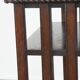 Large Antique English Oak Book Carousel on Original Wheels