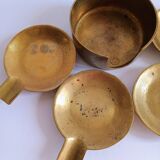 Set of 4 vintage brass nesting ashtrays