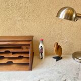 Office storage with plain curtains France JM Paillard vintage design bauhaus art deco 1900