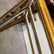 Deknudt Mirror Large Format with Triple Frame in Gold Wood Art Deco