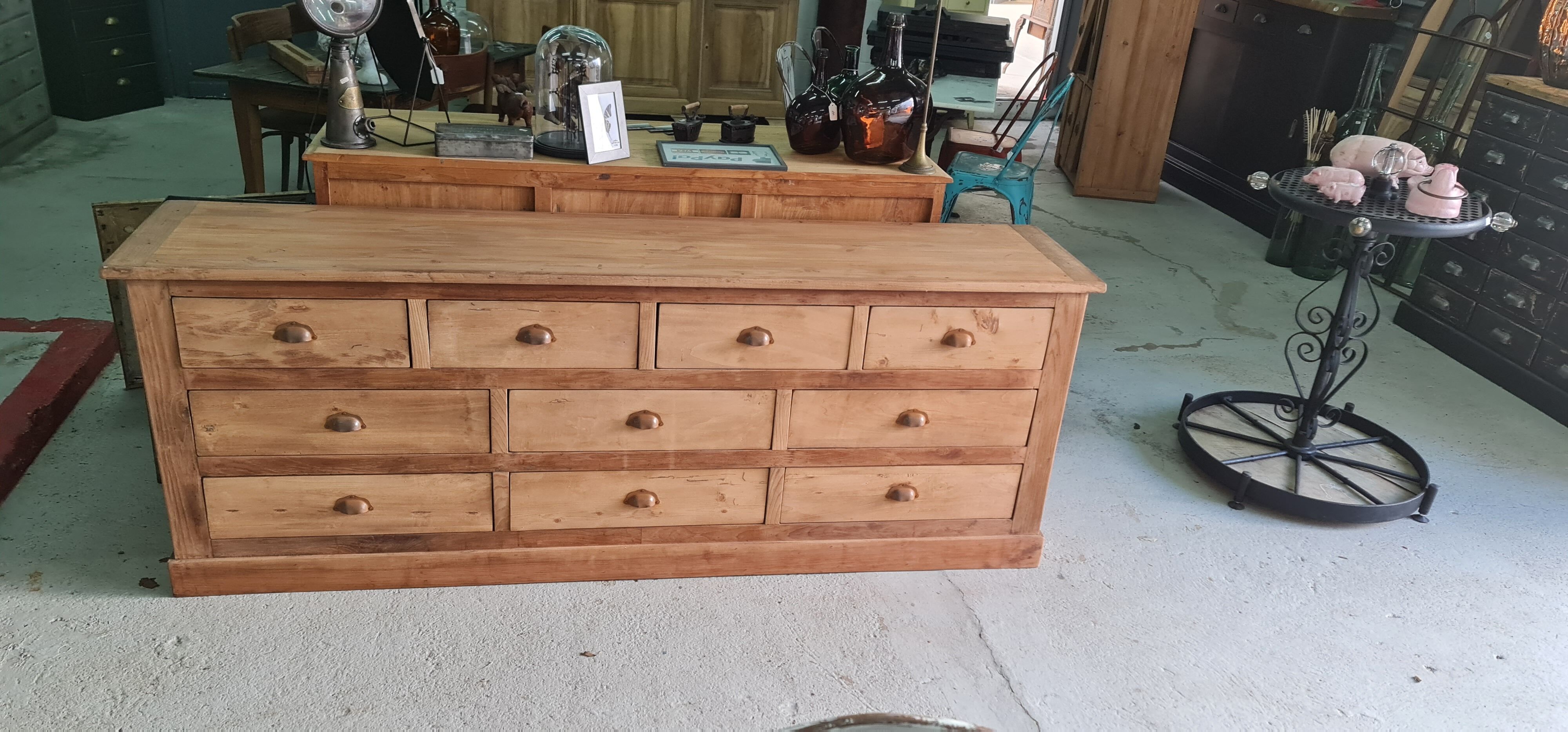 Drawer cabinet industrial furniture by trade ten drawers