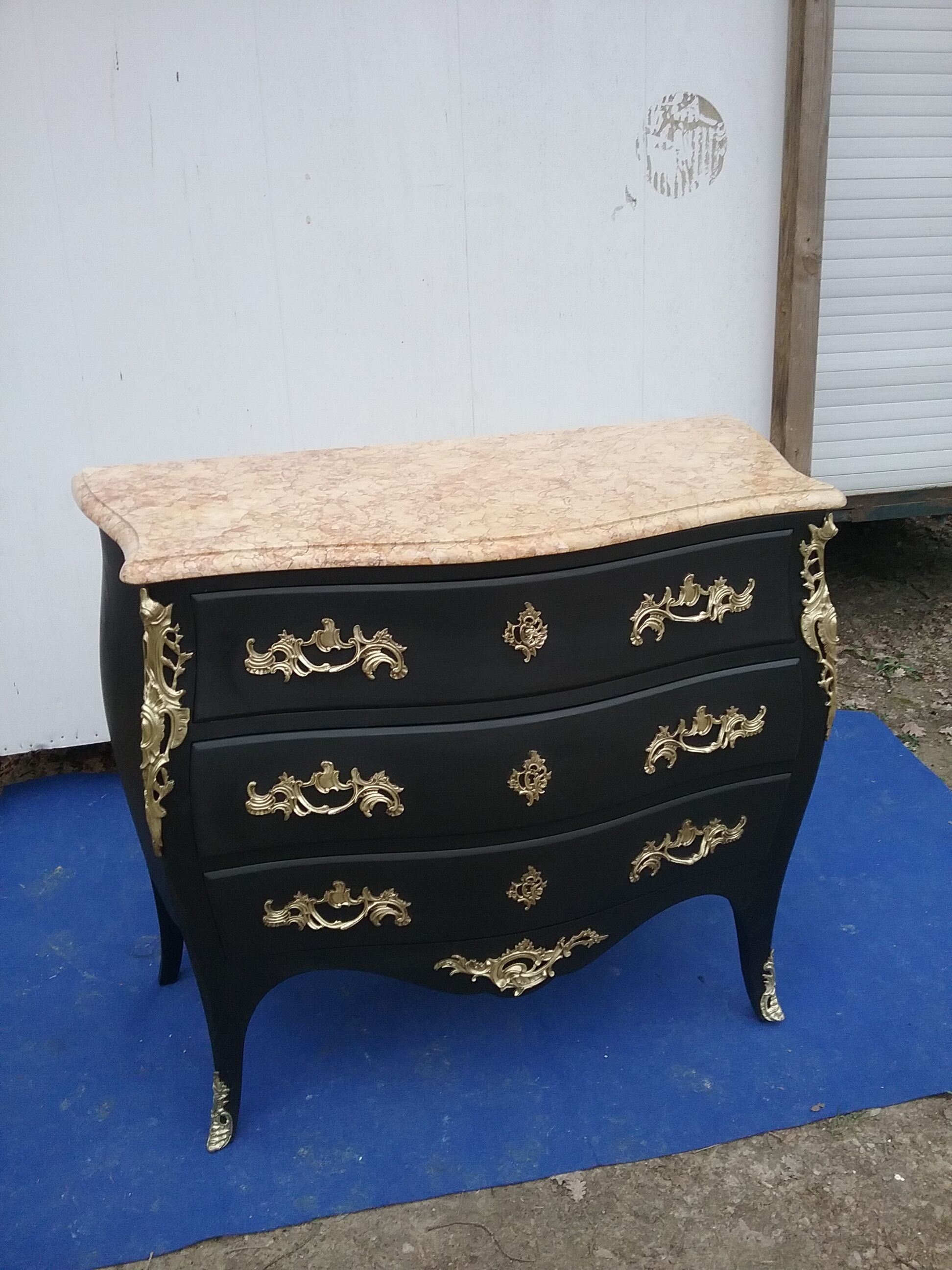 Commode style L XV black