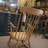 Former vintage beech rocking chair from the 1960s