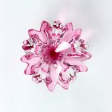 1960s Pink Art Glass Bowl, Frantisek Zemek Czechoslovakia