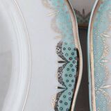 Set of 11 Longwy France earthenware dinner plates, Trianon model
