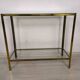Brass glass console