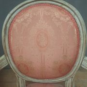 Pair of Louis XVI style medallion armchairs