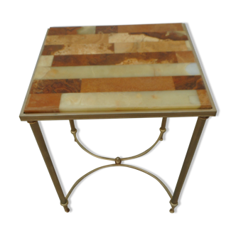 Extra table, metal and onyx