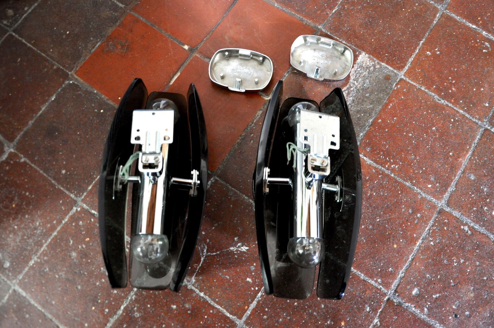 Pair of Veca wall lamps in Bakelite, Italy, 1970