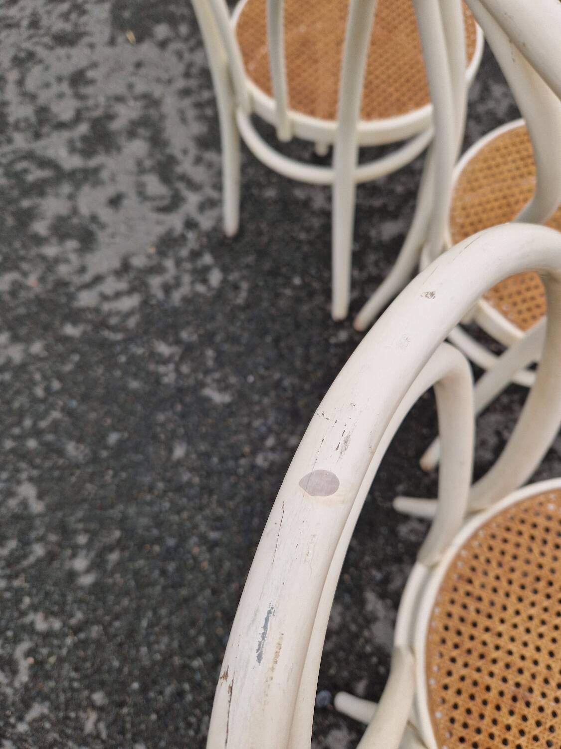 Set of 3 vintage bistro chairs