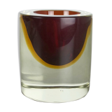 Multi-Color Murano Vetri Glass Sommerso Bowl Shell Ashtray Element, Italy, 1970s