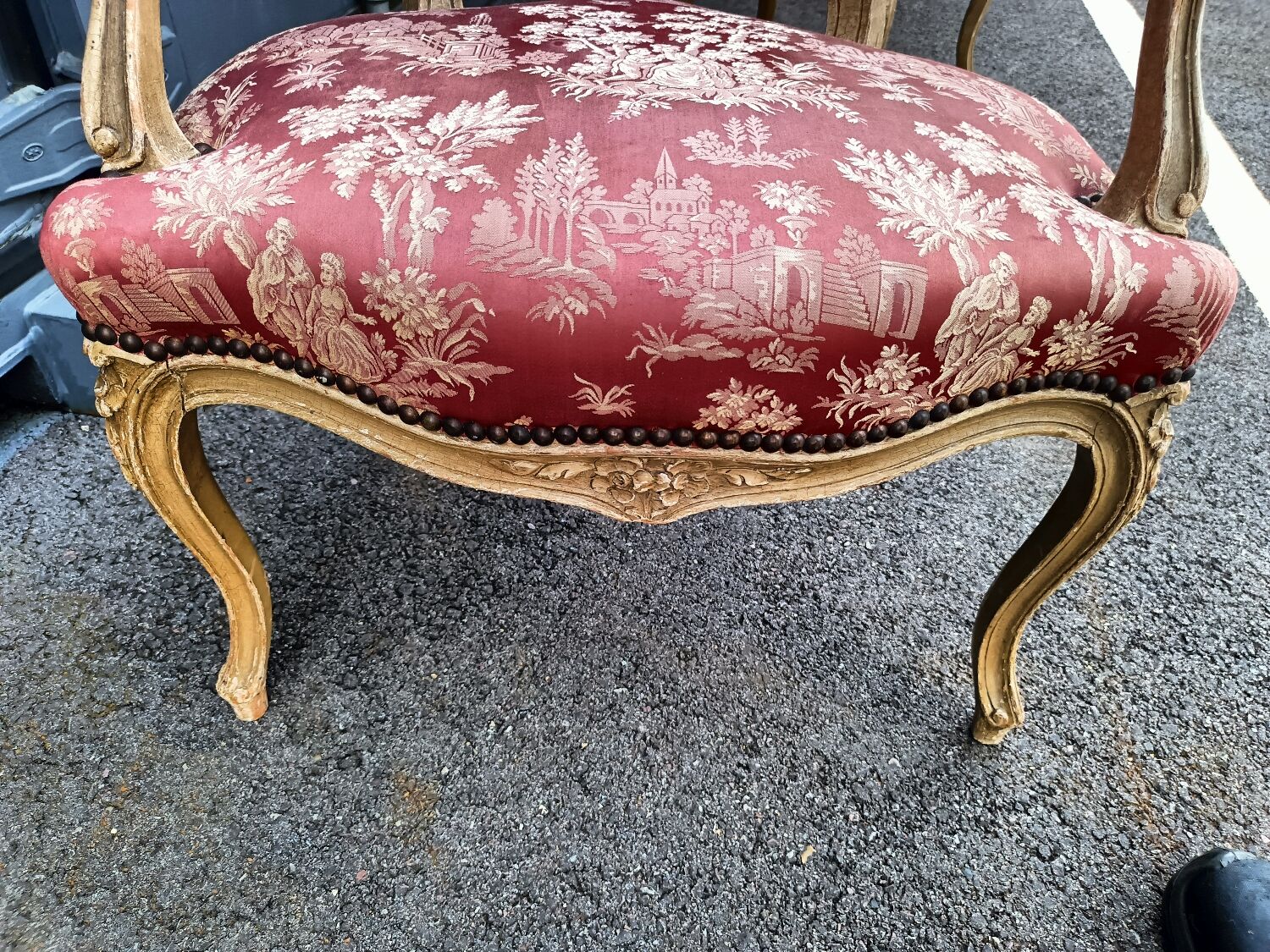 Pair of antique armchairs Louis XV style