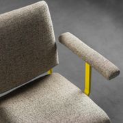 Set 3 fauteuils faits à la main tissu métallique 70s vintage