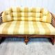 Bench and its bamboo and rattan armchair