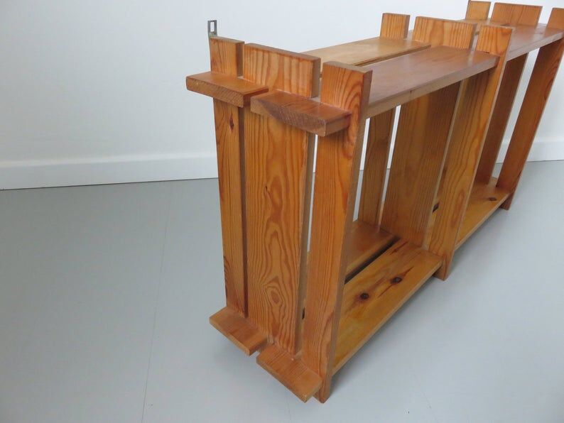 Scandinavian solid wood shelf 60 70s