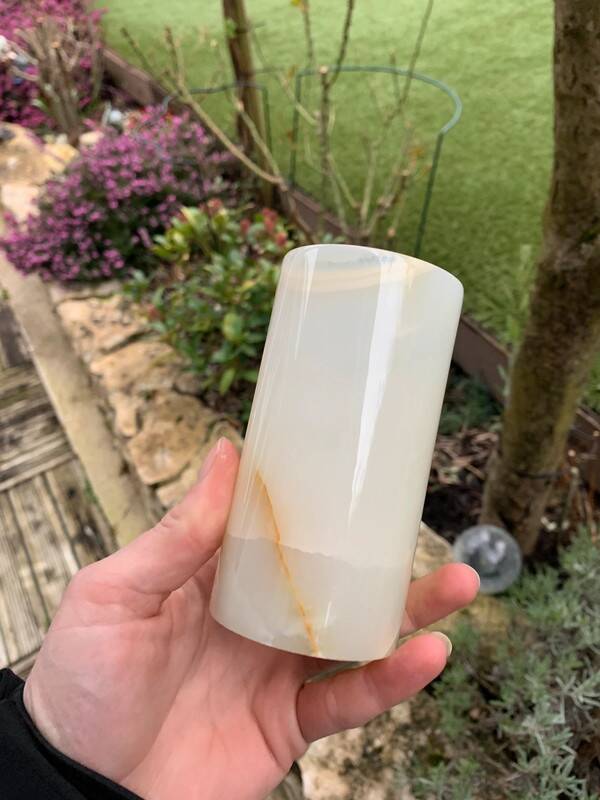 Vase soliflore en marbre blanc