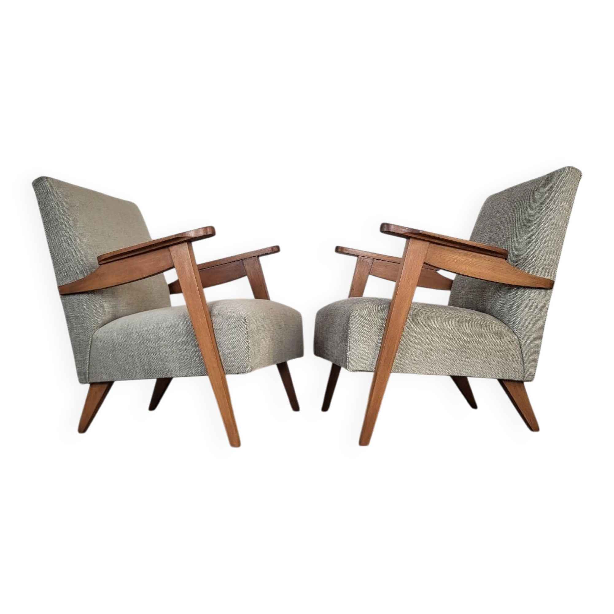 2 restored Scandinavian armchairs, 1960