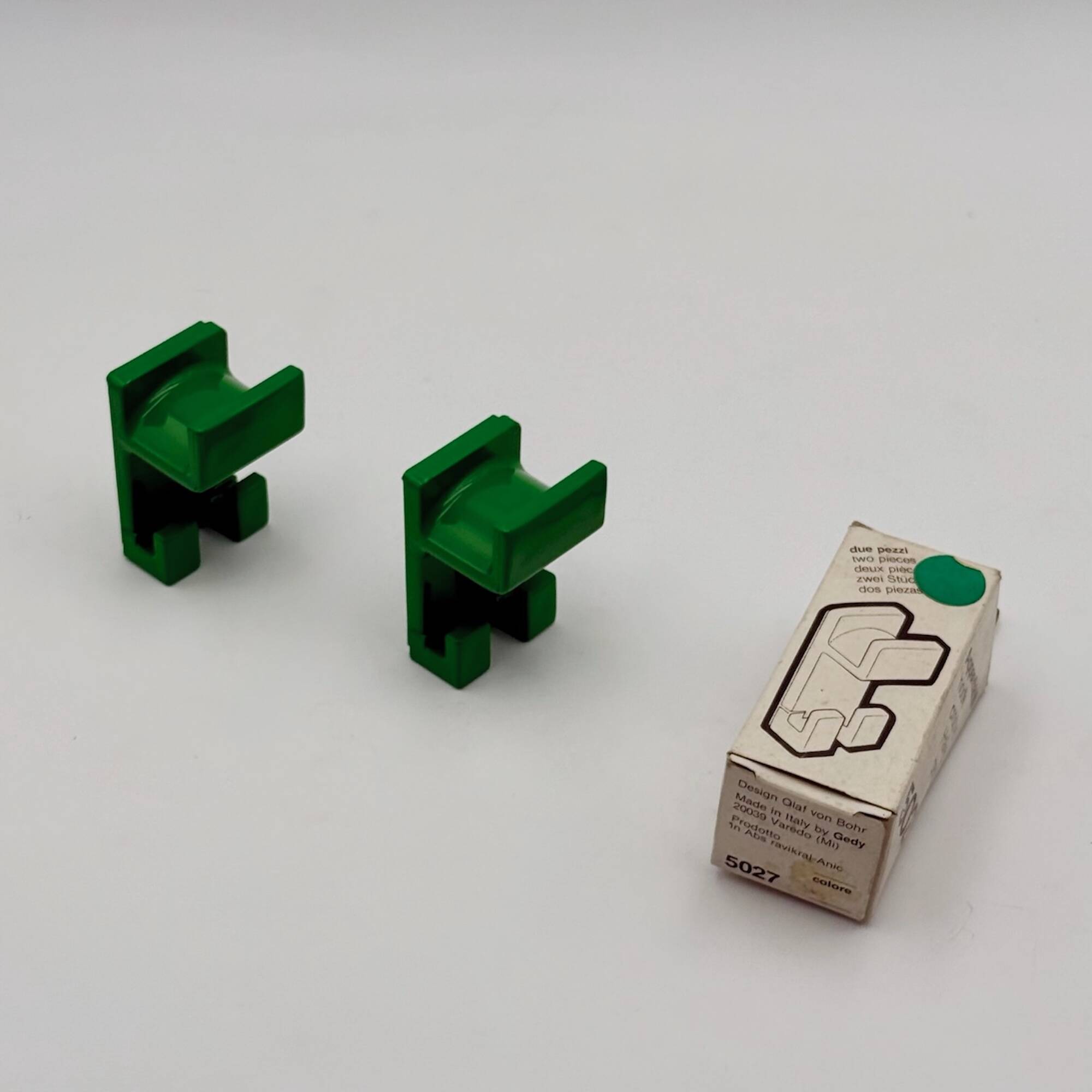 Green Wall Hooks by Olaf Von Bohr for Gedy 1970s