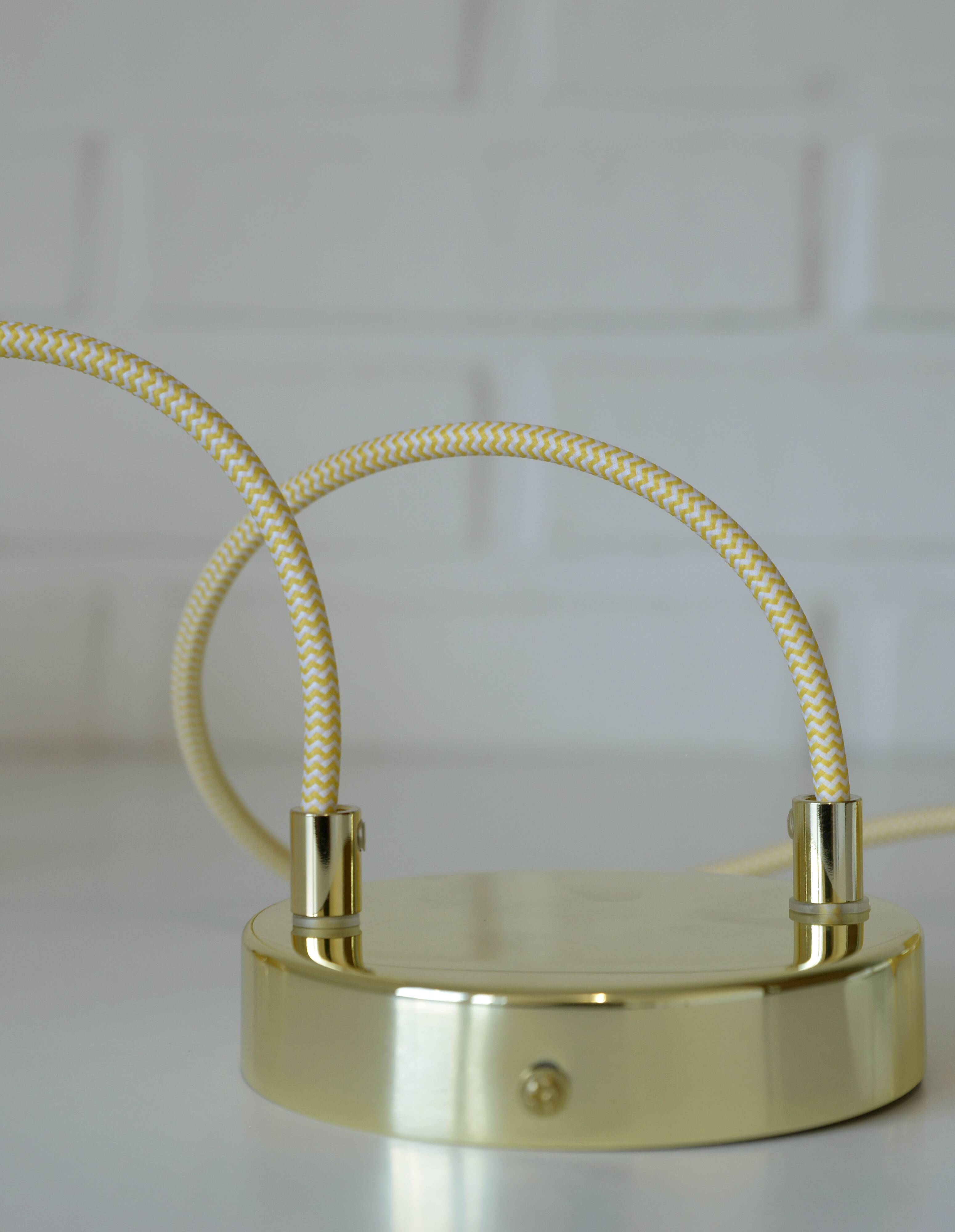 Vintage pendant light Art Deco redesign mustard yellow glass hanging lamp