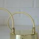 Vintage pendant light Art Deco redesign mustard yellow glass hanging lamp