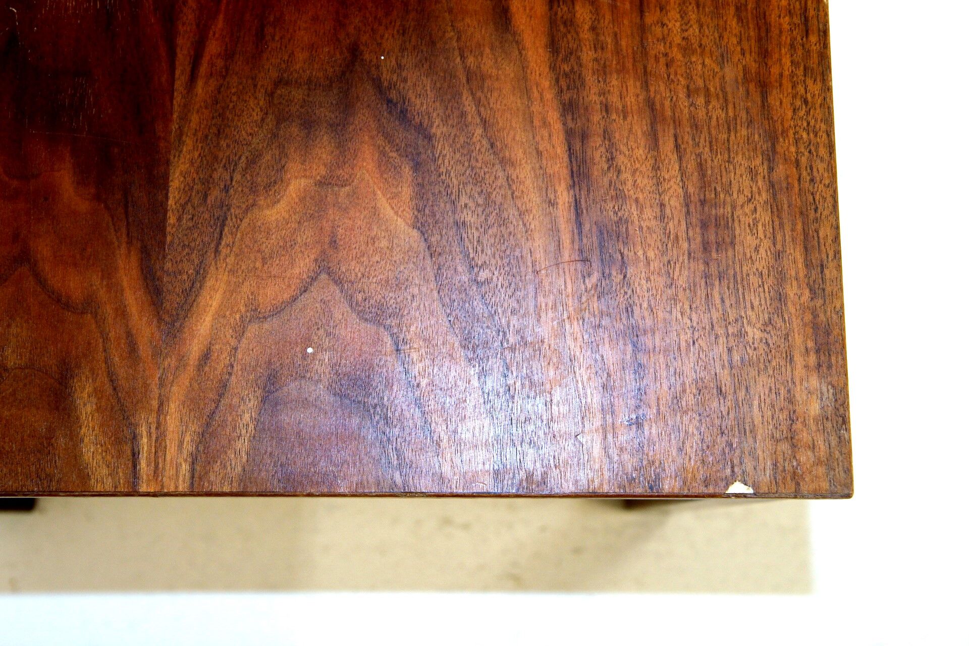 Minimalist walnut bench, Sweden, 1960