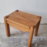 Vintage solid elm bedside table
