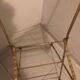 Folding chair in plexiglass and brass