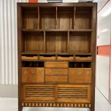 Bibliothèque en merisier style marine modulable