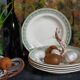 Five old plates Terre de fer from Choisy-Le-Roi HB and cie