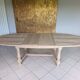 Renovated solid oak extendable oval table