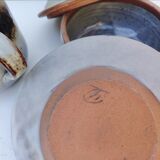 Cup, mug and ceramic fondue pot, Chantal & Thierry Robert