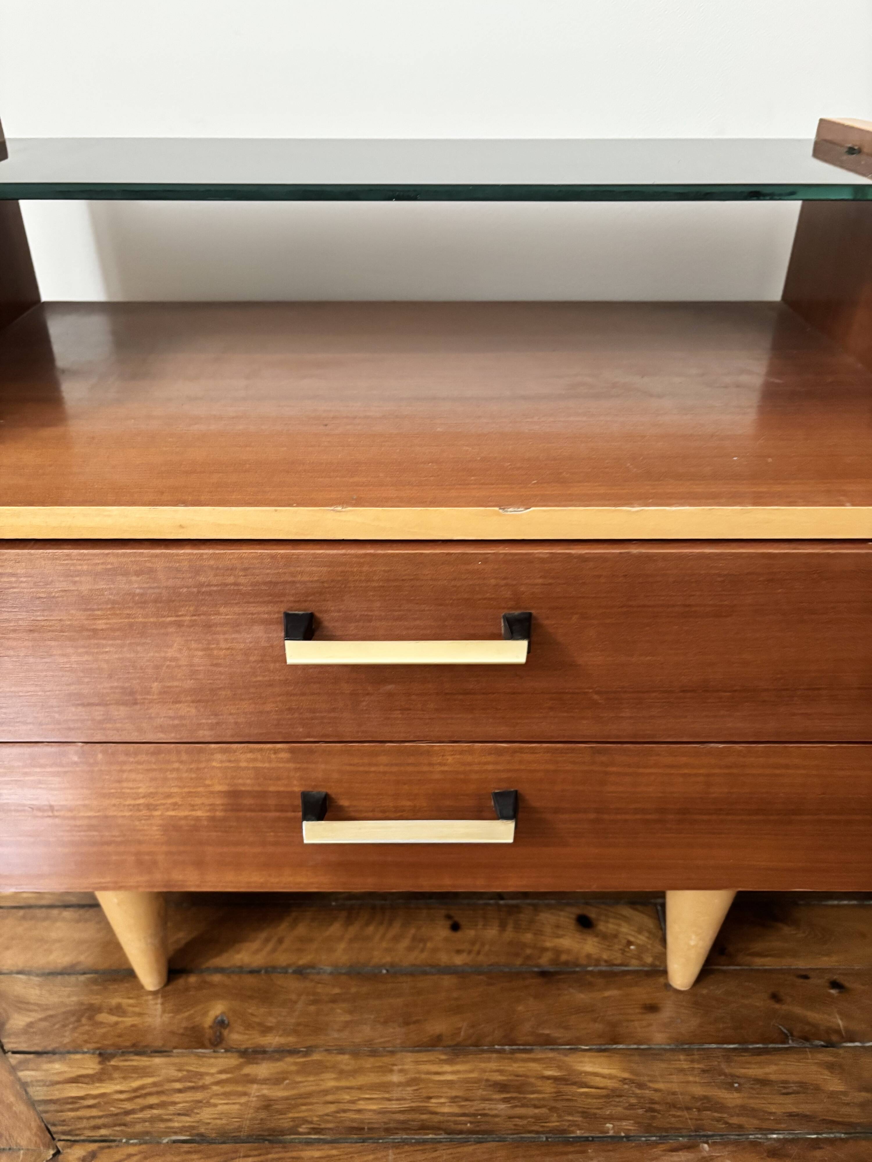 Paire tables de chevet vintage mid-century