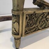 Pair of Empire period bronze andirons