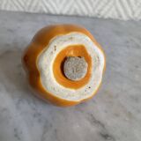 Set of ceramic salt and pepper shakers in the shape of a pumpkin tomato