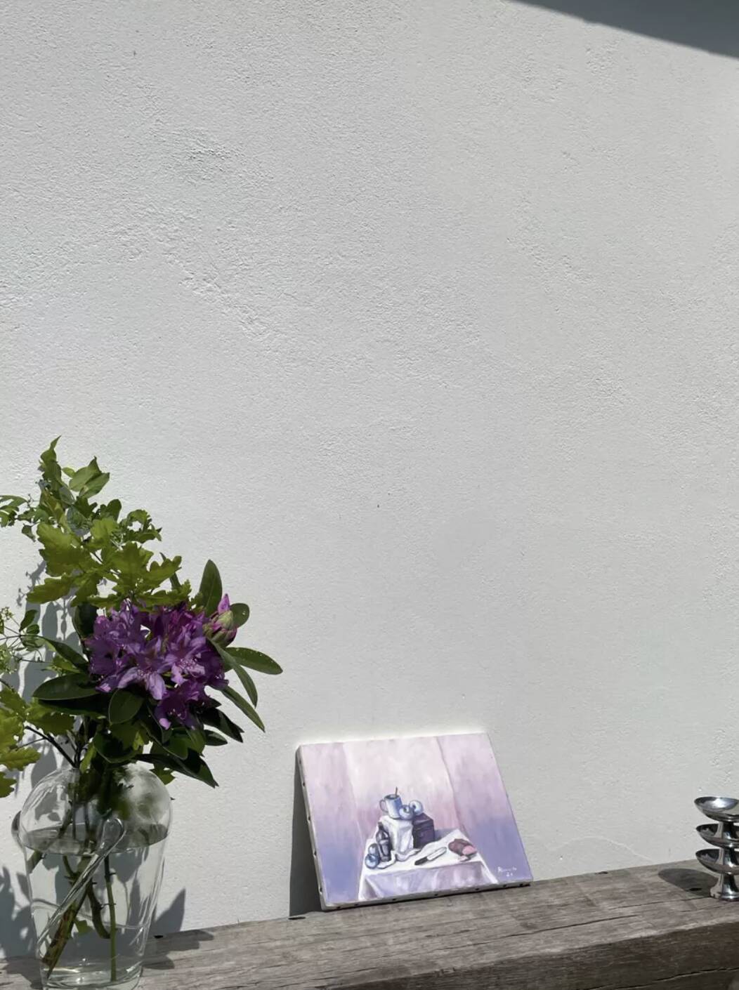 Painting of a still life oil on canvas