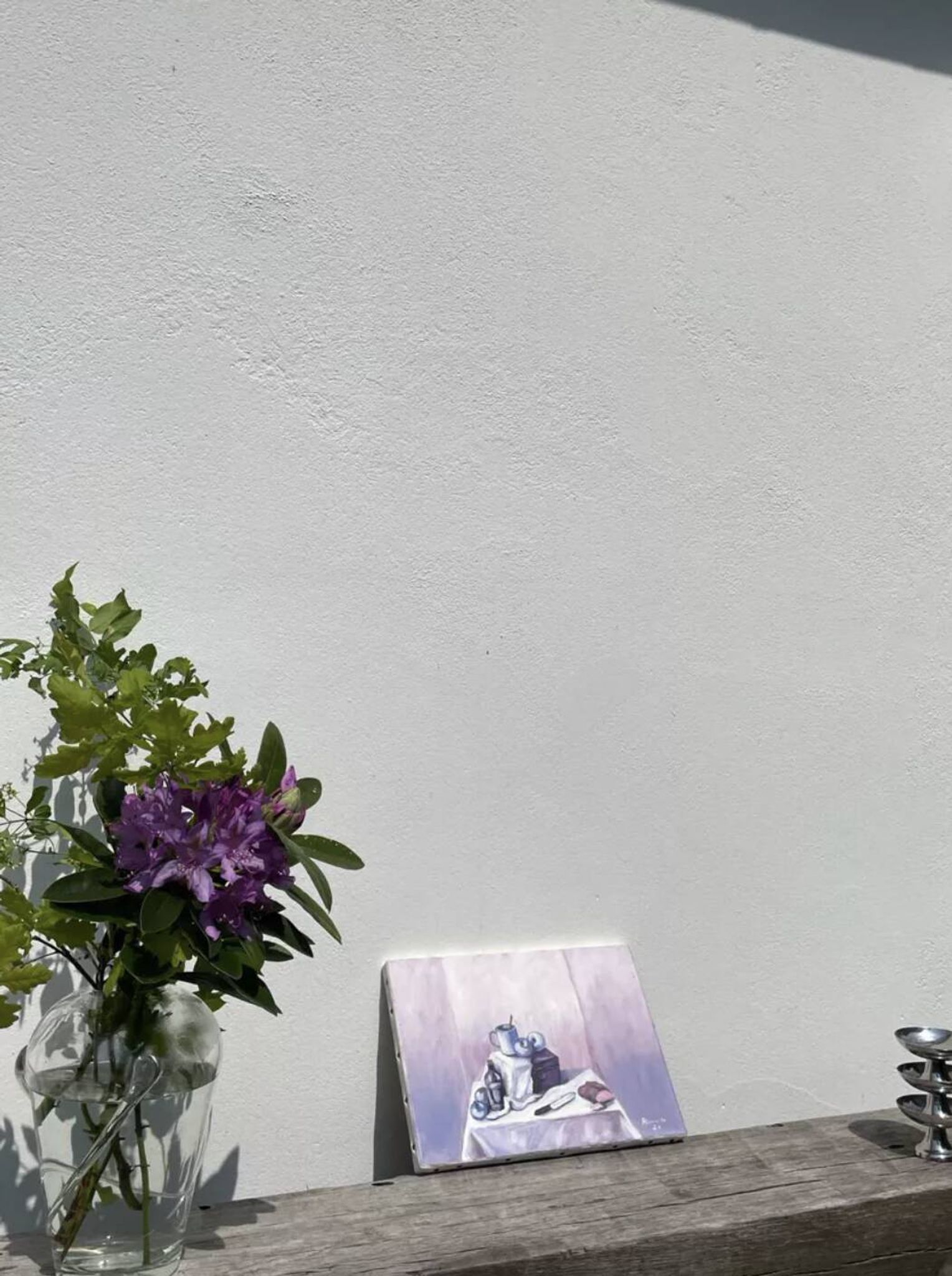 Painting of a still life oil on canvas