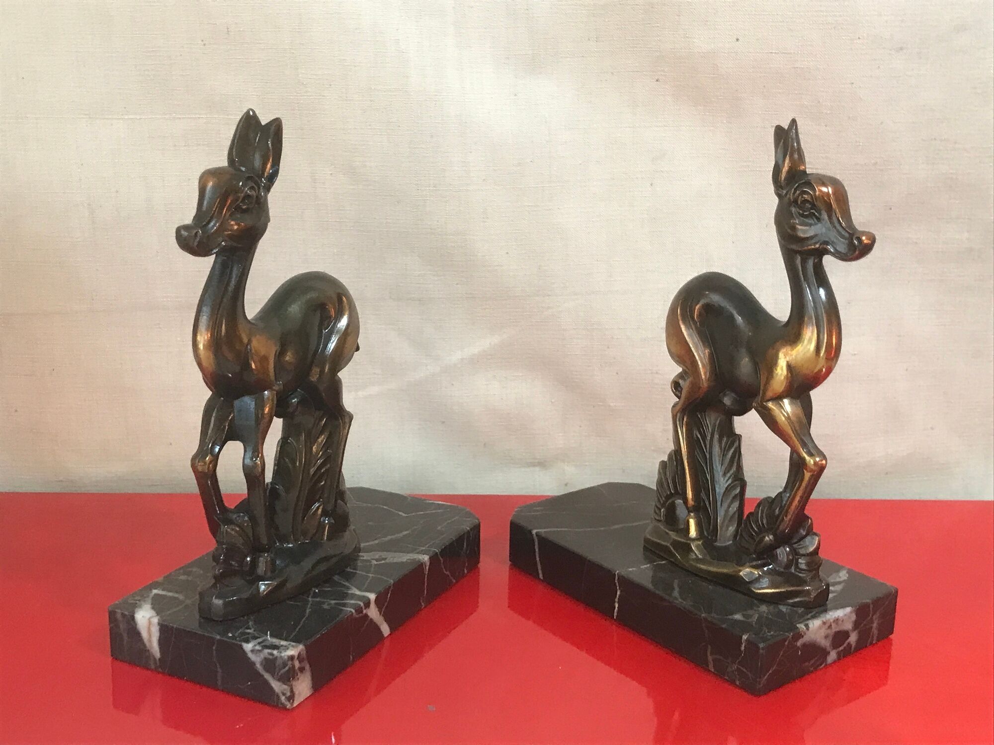 Greenhouse books Art Deco Doe marble regulated vintage bronze 1940